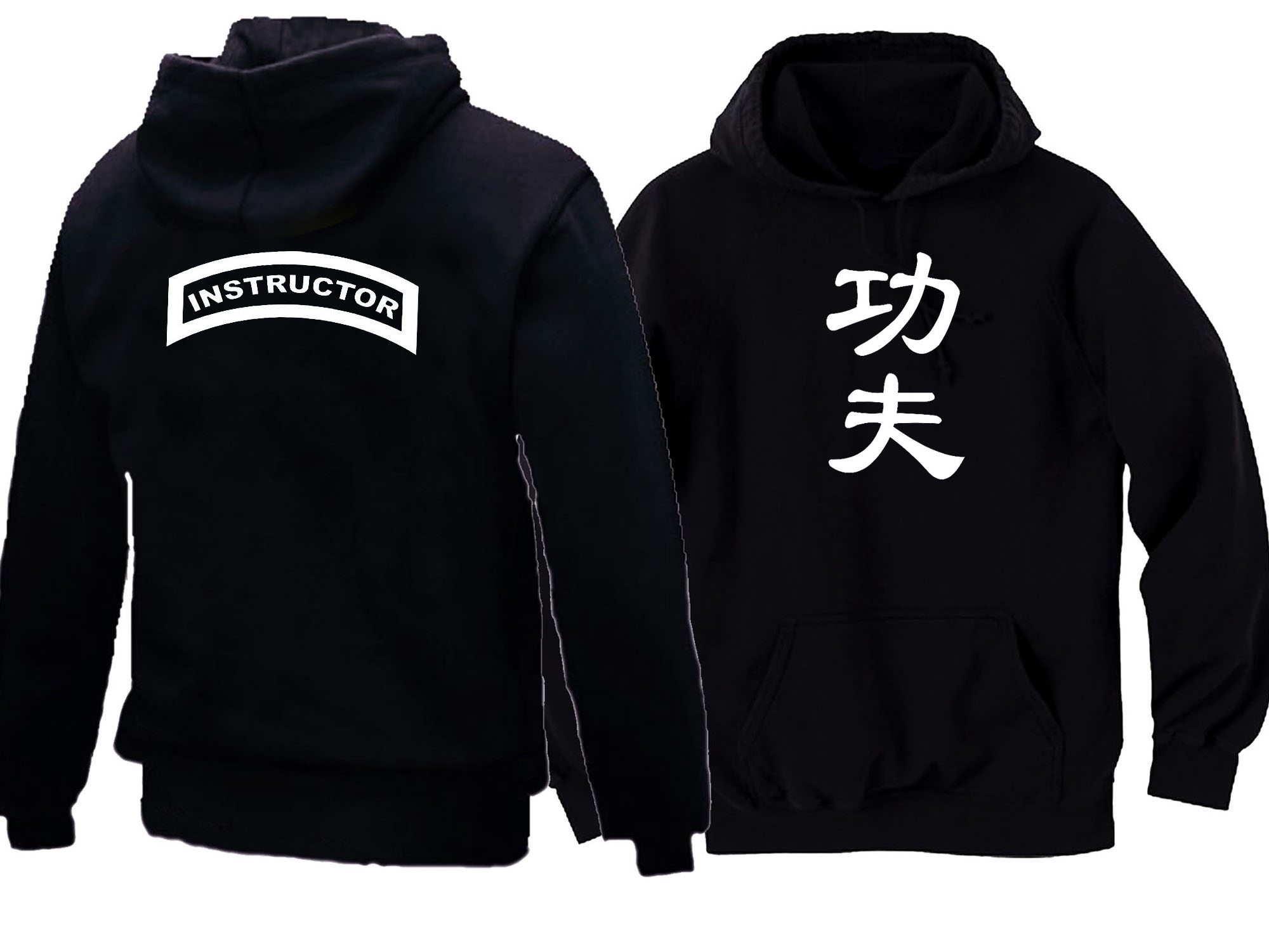 Instructor Kung fu martial arts MMA black hoodie